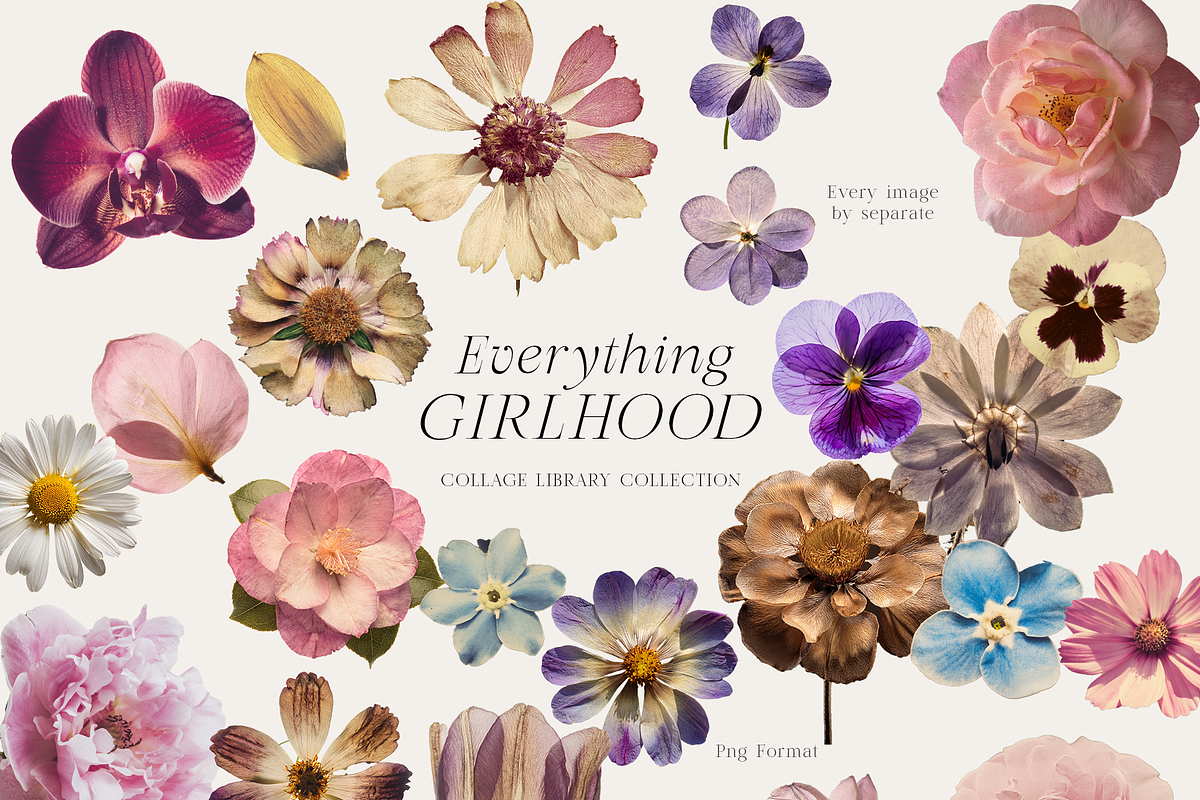 Girlhood collage scrapbook lace bows, an Object Graphic by Grace Noboa Illustrations (Photo 2 of 10)