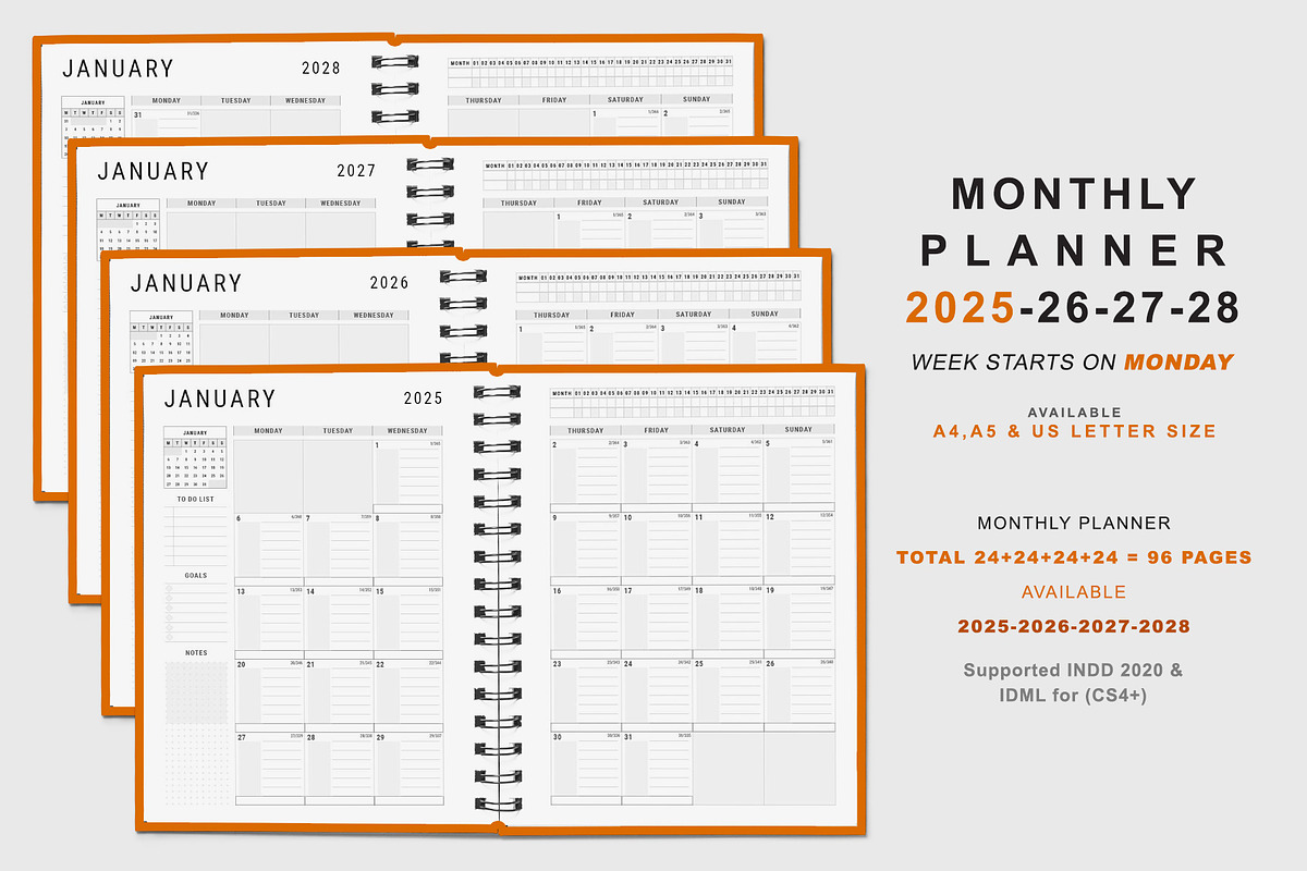 2025-2028 Ultimate Planner Bundle, a Stationery Template by MNT-Creator (Photo 2 of 11)