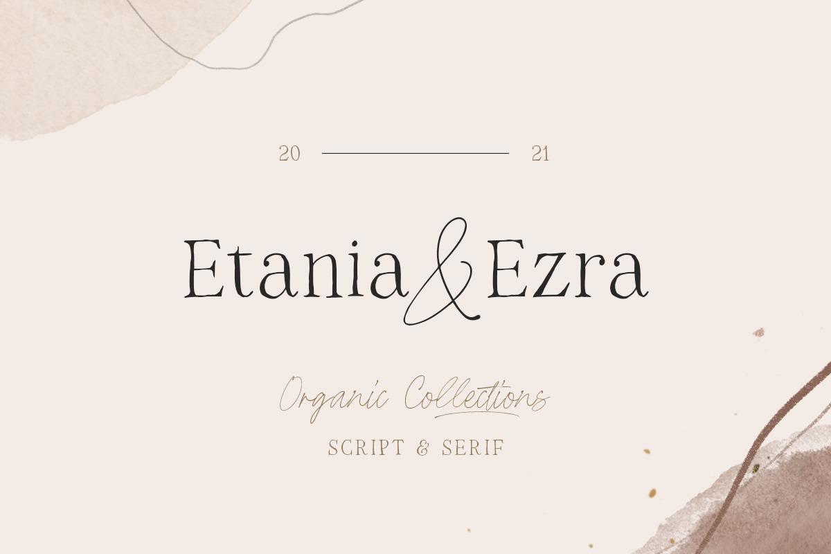 Etania & Ezra - Organic Font Duo, a Script Font by Sarid Ezra (Photo 12 of 12)