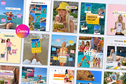 Summer iOS Instagram Posts - Canva, a Social Media Template by TheTemplateTopia (Thumbnail 1 of 9)