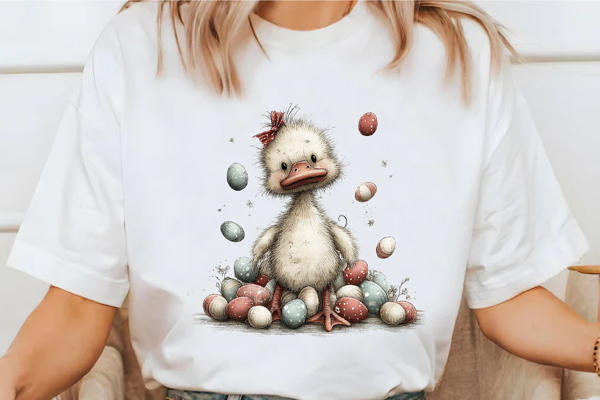 Whimsical Cute Easter Duck Clipart, an Illustration by designcity5 (Photo 3 of 5)