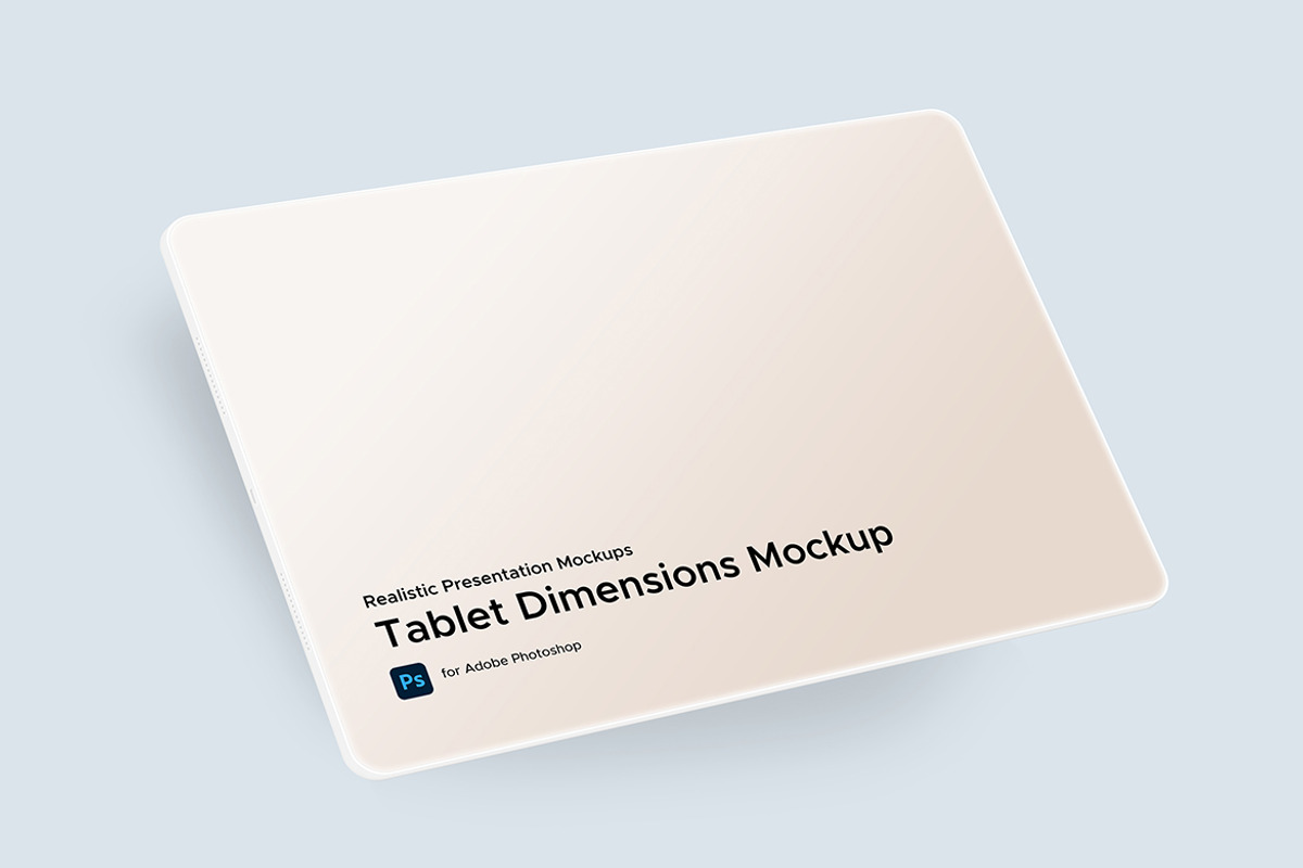 Tablet Dimensions Mockup, a Product Mockup by KL-Webmedia (Photo 11 of 16)