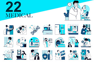 Medical Web Illustrations, a Templates & Theme by alexdndz