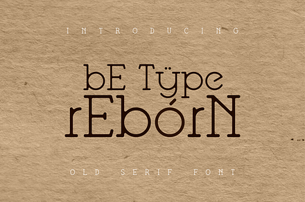 Be Type Reborn Lite Serif Font, a Serif Font by Monoletter Studio