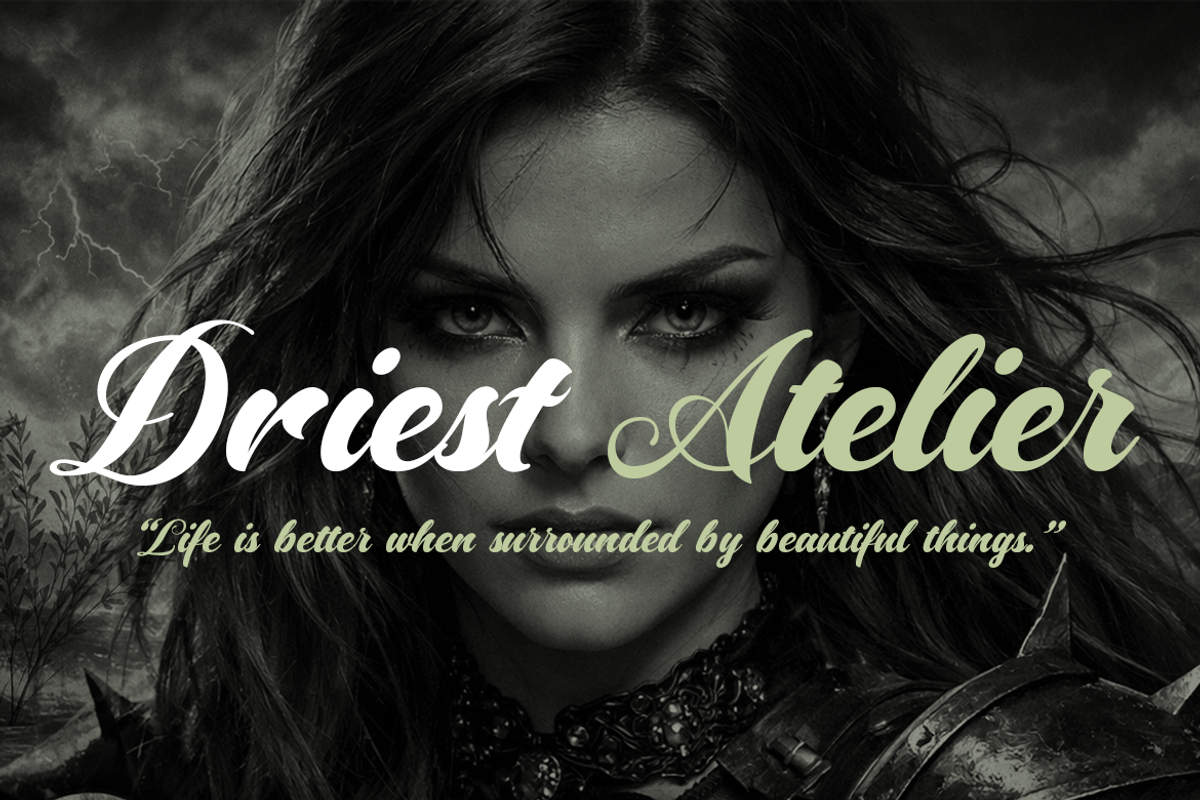 Driest, a Script Font by artisans (Photo 5 of 6)