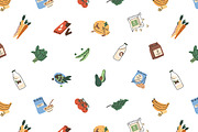 Healthy vegan food set, templates, a Food Illustration by PaperTrident (Thumbnail 5 of 7)