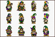 Mardi Gras Gnome Clipart Set, an Illustration by Sublimation Artist (Thumbnail 3 of 6)