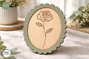 Scalloped Flower Frame SVG Bundle, a Decorative Illustration by svgocean (Thumbnail 2 of 13)