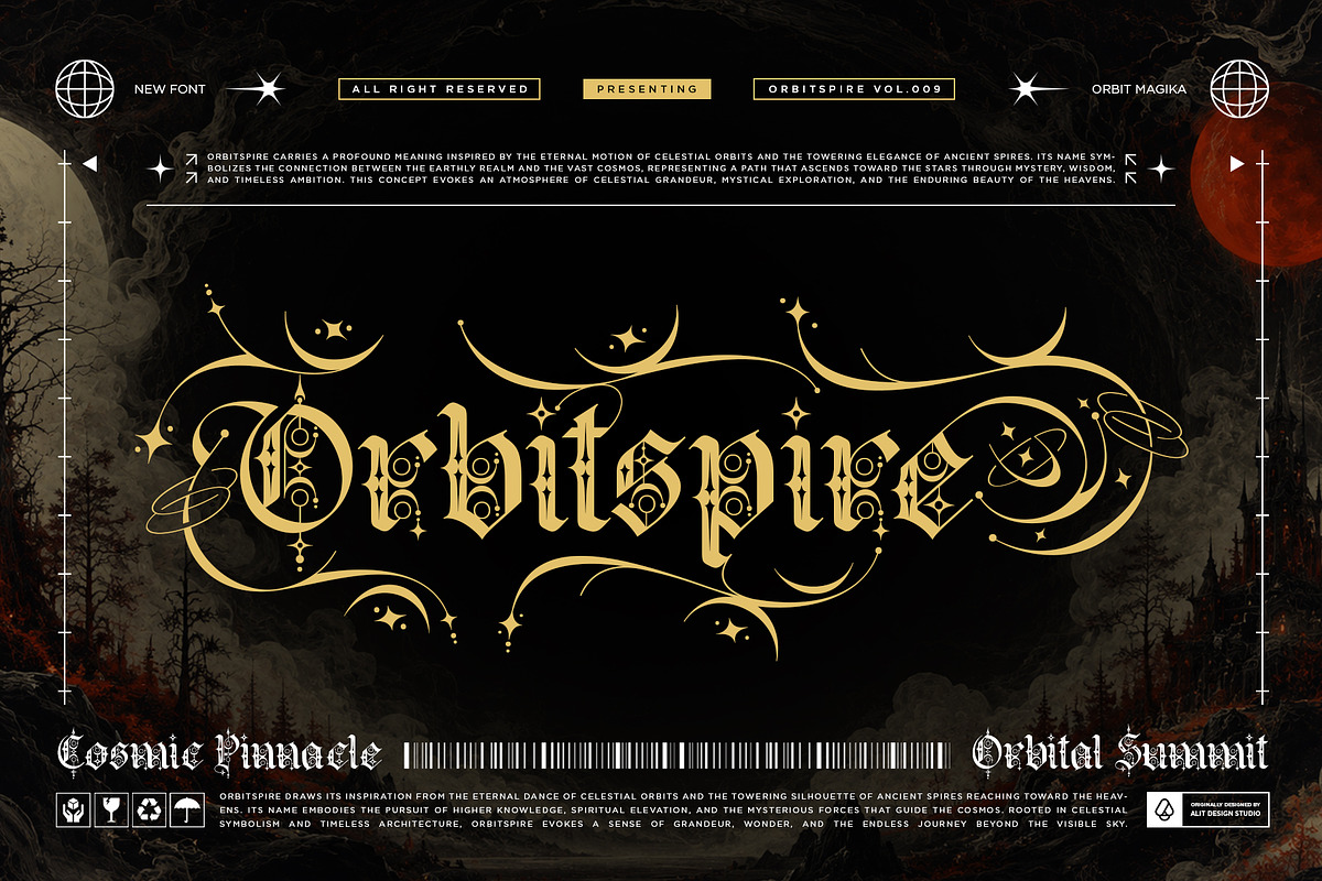 Orbit Magika Typeface, a Blackletter Font by alit design (Photo 9 of 17)