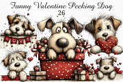 Funny Valentine Peeking Dog Clipart, an Illustration by Craft Nest (Thumbnail 1 of 11)