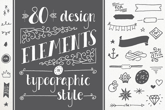 80 Typography Elements preview 6