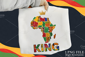 African King Map Black History PNG, an Illustration by Canvas Craft
