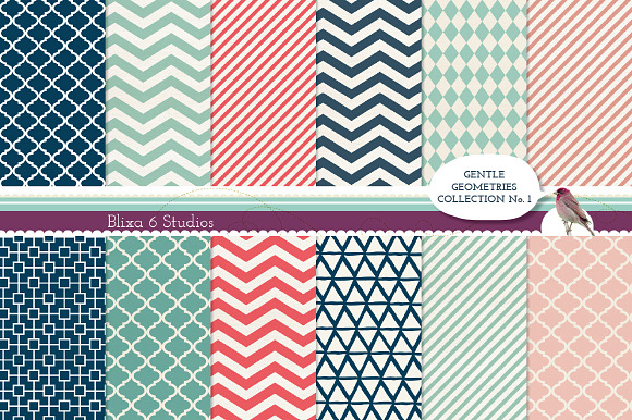 Gentle Geometry Digital Patterns preview 5