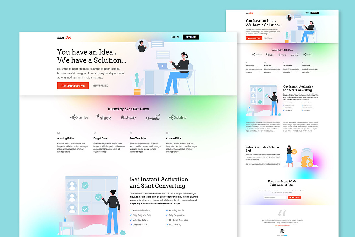 Software Saas Landing Page, a Landing Page Template by K_Srinivas