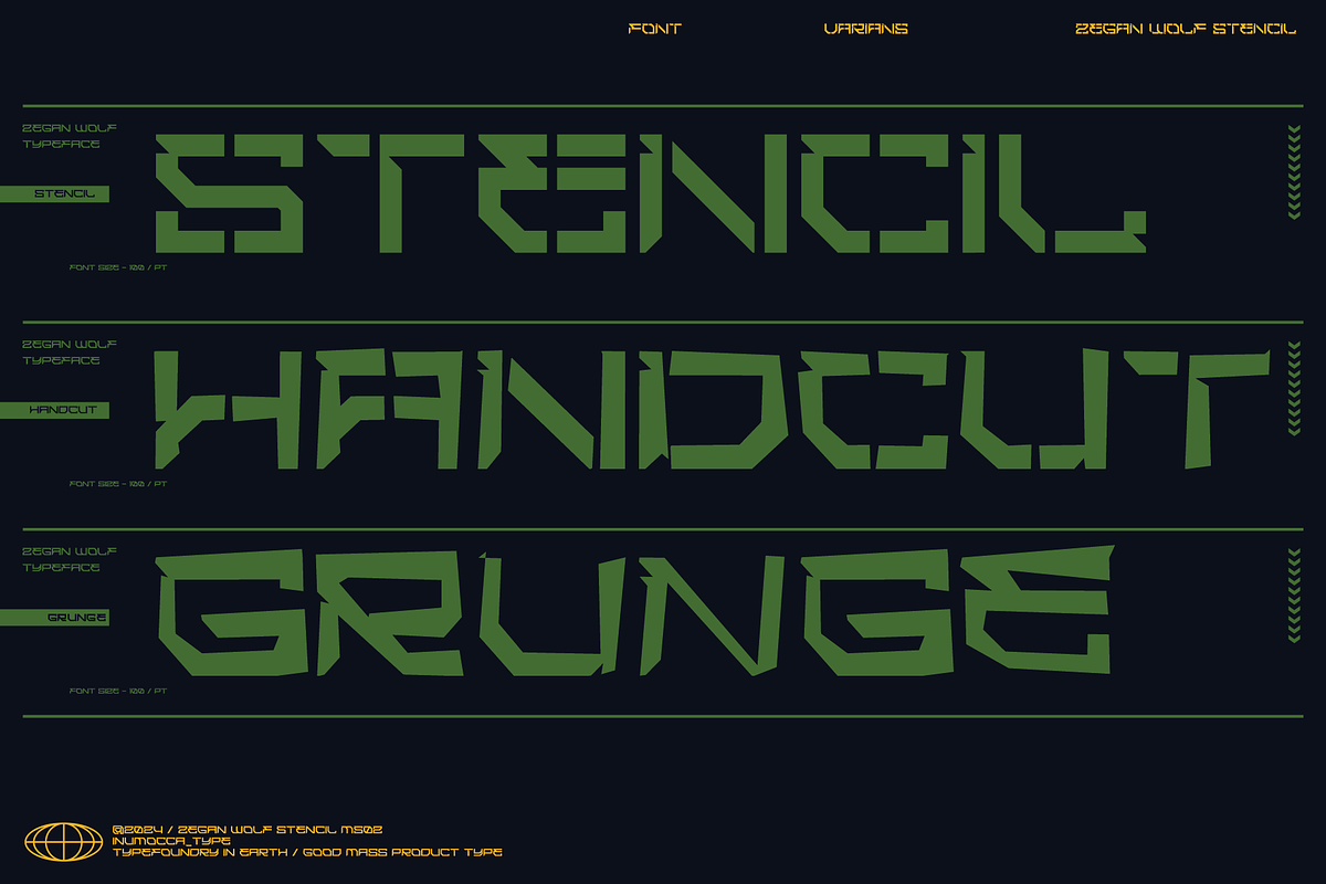 Z.W Stencil, a Sans Serif Font by inumocca_type (Photo 8 of 13)