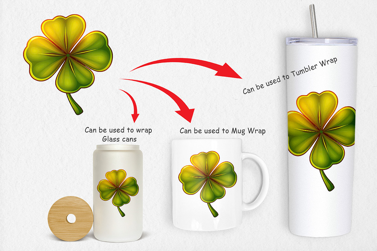 Lucky Clover Clipart, a Graphic by Artnoy (Photo 3 of 5)
