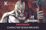 Procreate Character Design Brushes, a Brush Add-On by Extreme Brushes (Thumbnail 1 of 4)