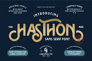 Hasthon - Vintage Font, a Sans Serif Font by Garisman Std (Thumbnail 1 of 10)