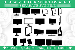 Monitors SVG, Monitors SVG, an Object Graphic by VectorWorlds