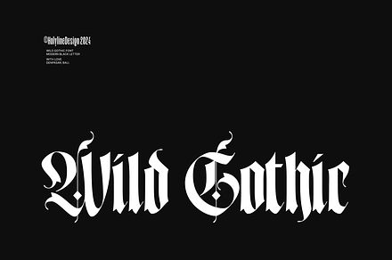 Wild Gothic - Blackletter Font, a Blackletter Font by Holyline Design