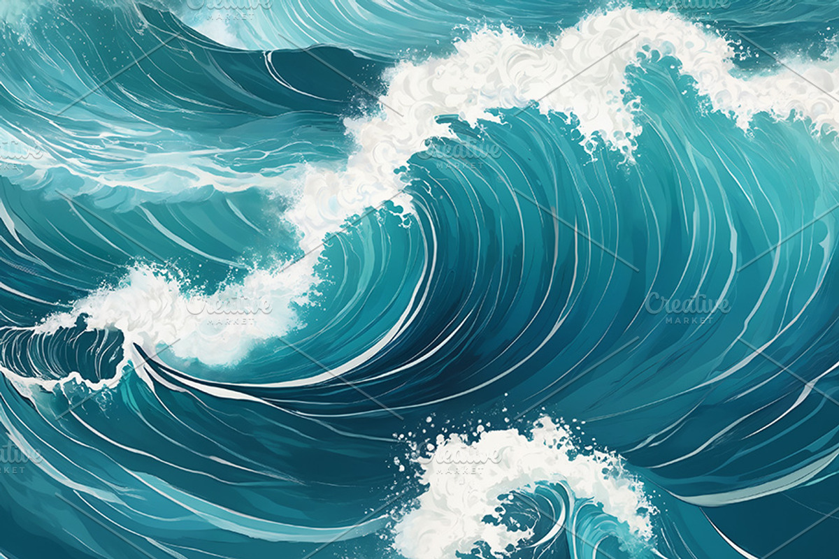 Ocean Waves, a Decorative Illustration by h.utomo (Photo 19 of 31)
