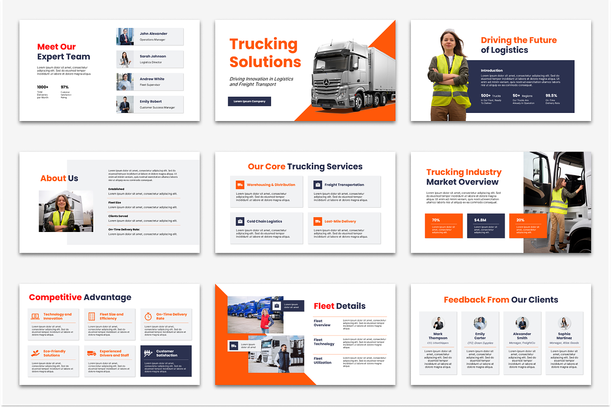 Trucking Solution Presentation, a Presentation Template by Sixtemp (Photo 2 of 3)