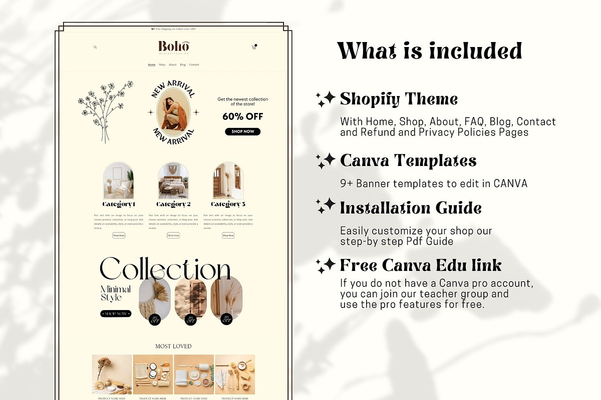 Neutral Beige Luxury Shopify Theme, a Templates & Theme by DaisyStudio (Photo 3 of 11)