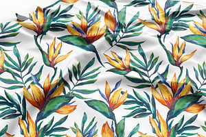 Seamless Pattern Tropical Flower