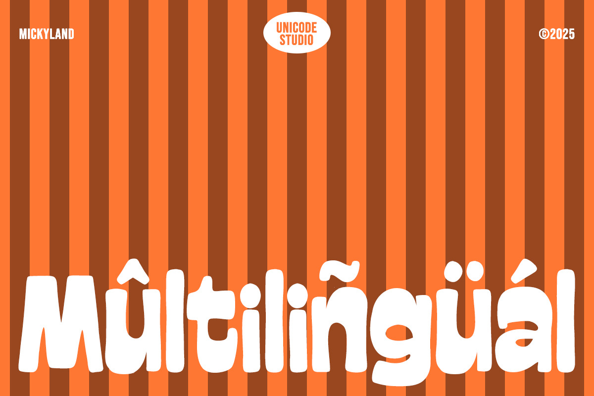 Mickyland - Playful Display Font, a Sans Serif Font by Unicode Studio (Photo 14 of 15)