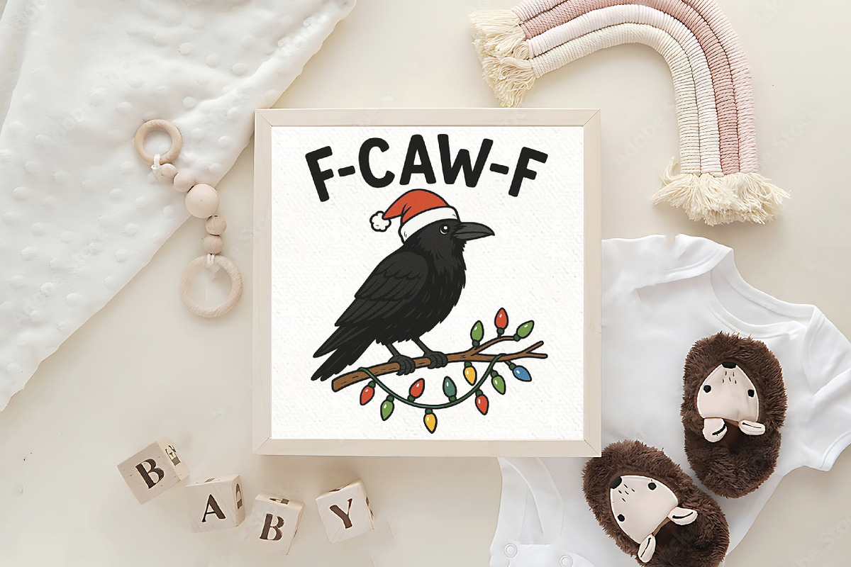 Christmas F-Caw-F PNG Funny Christma, an Illustration by CraftArtStudio (Photo 4 of 4)