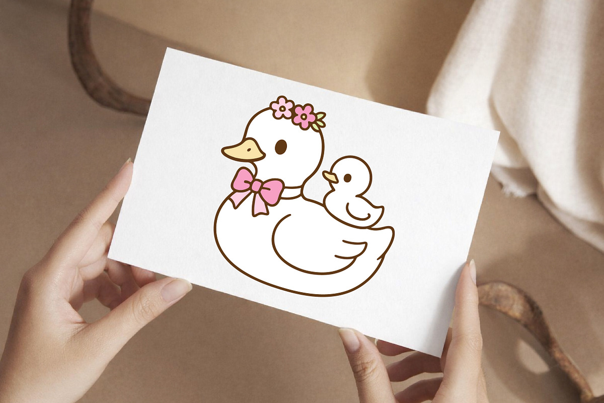 Cute Mama Duck SVG, an Object Graphic by Creative Art (Photo 3 of 6)