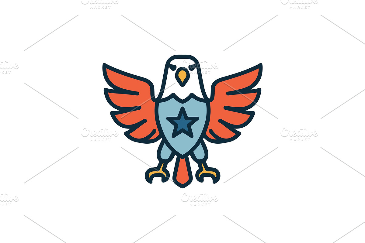 Patriotic Eagle Graphic Element, a Branding & Logo Template by Vectorium Studio (Photo 1 of 3)
