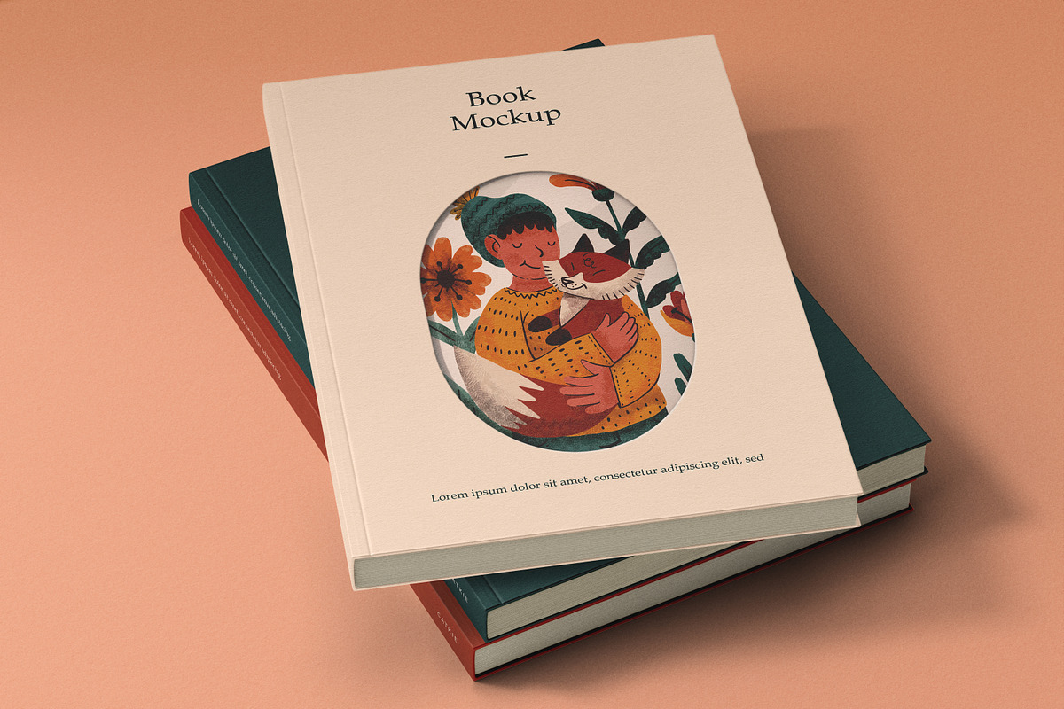 Hard Cover Book Mockup Kit, a Books & Magazine Mockup by Catkie - Digital Art (Photo 8 of 10)