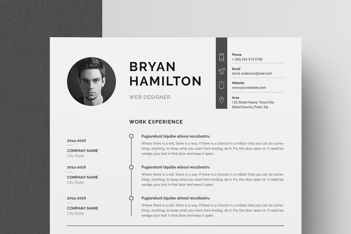 Resume/CV, a Resume Template by Brochure-Market (Photo 2 of 3)
