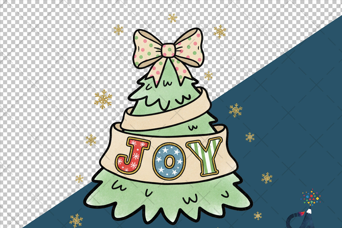 Christmas Tree With Bow, Joy PNG, an Illustration by Creative Art (Photo 4 of 6)