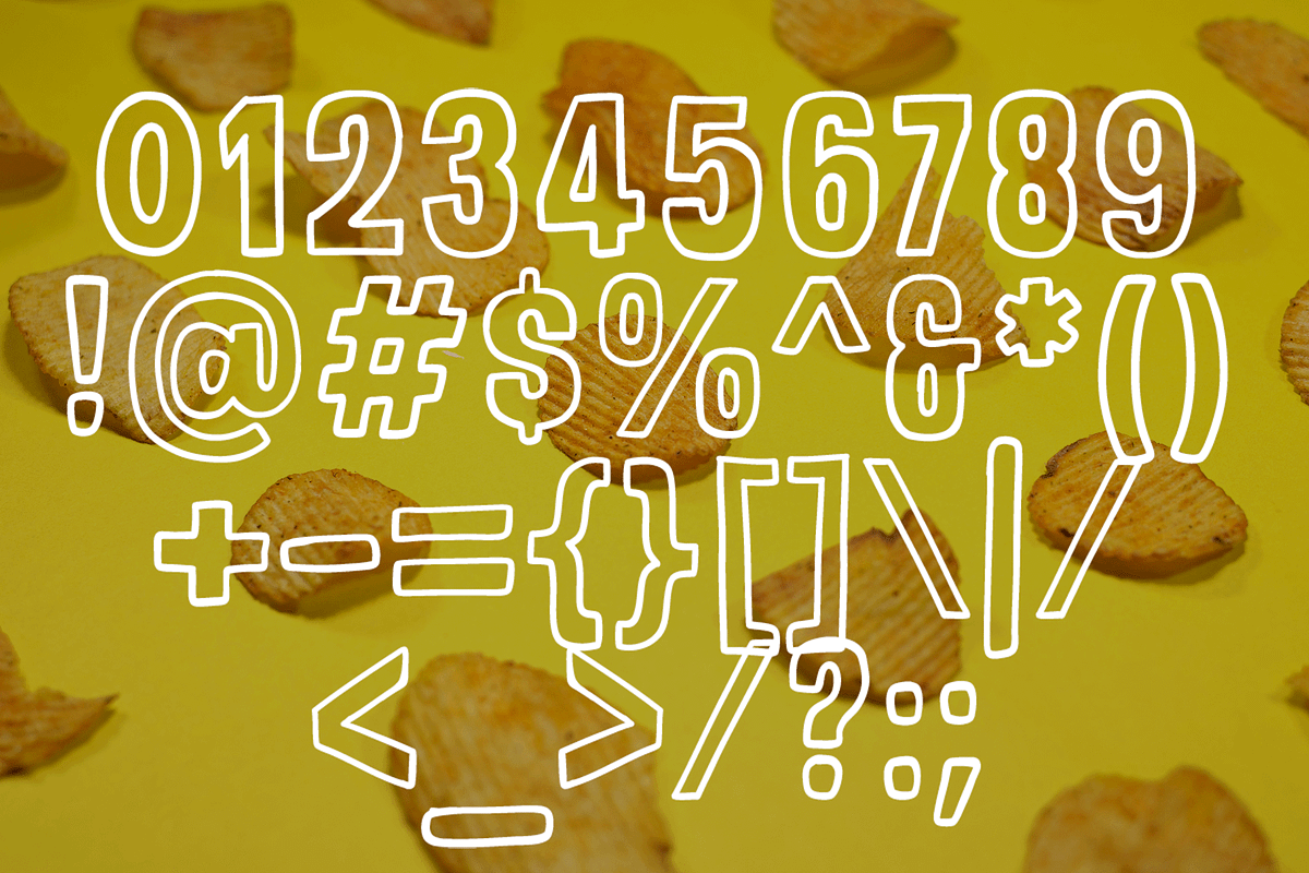 Snackbox – Fun Outline Display Font, a Sans Serif Font by overlaytemplates (Photo 4 of 5)