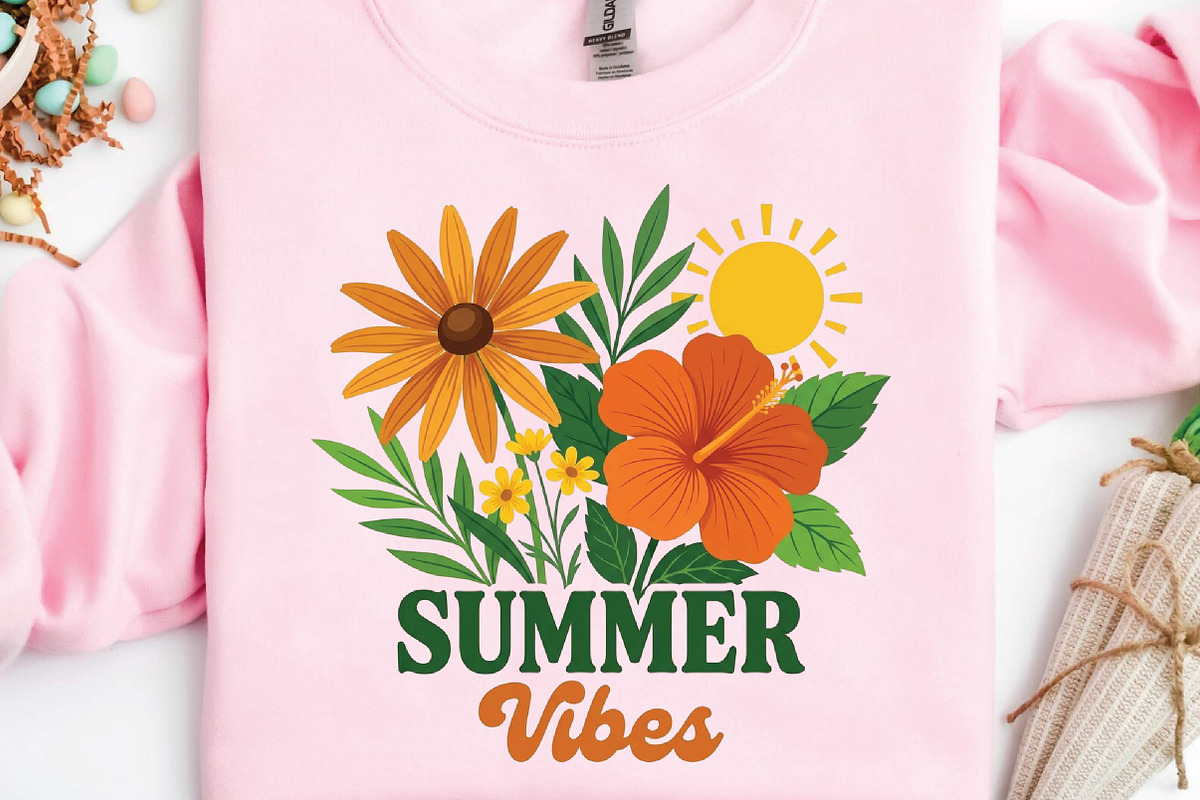 Summer Vibes Png, Floral Summer, a Work Illustration by DreamPrint404 (Photo 4 of 6)