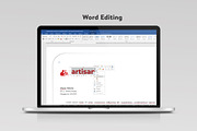 Letterhead Word Template, a Stationery Template by artisanHR (Thumbnail 4 of 5)