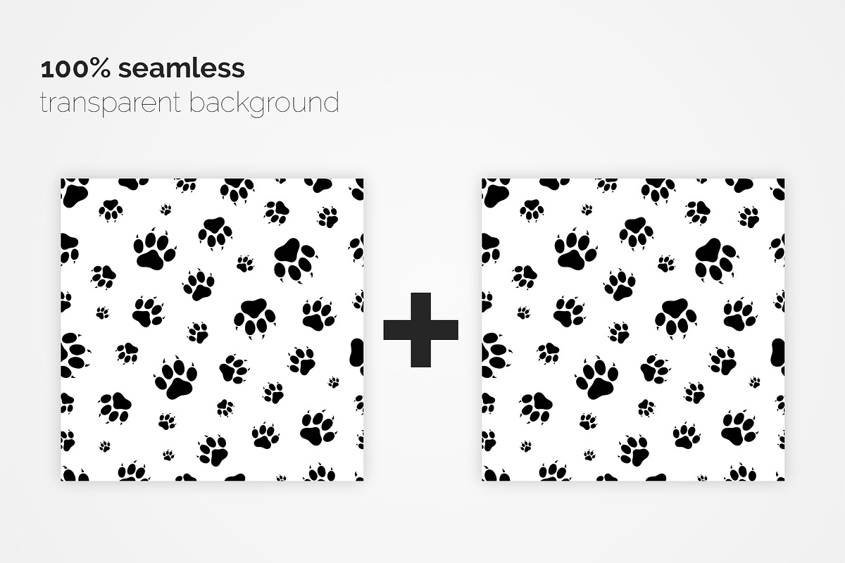 Paw Prints Seamless Patterns, a Pattern Graphic by 3Y_Design (Photo 4 of 7)