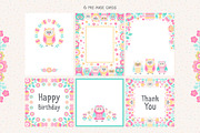 Owls And Flowers. Vector Clip Art., an Illustration by Fairy dreams (Thumbnail 6 of 10)