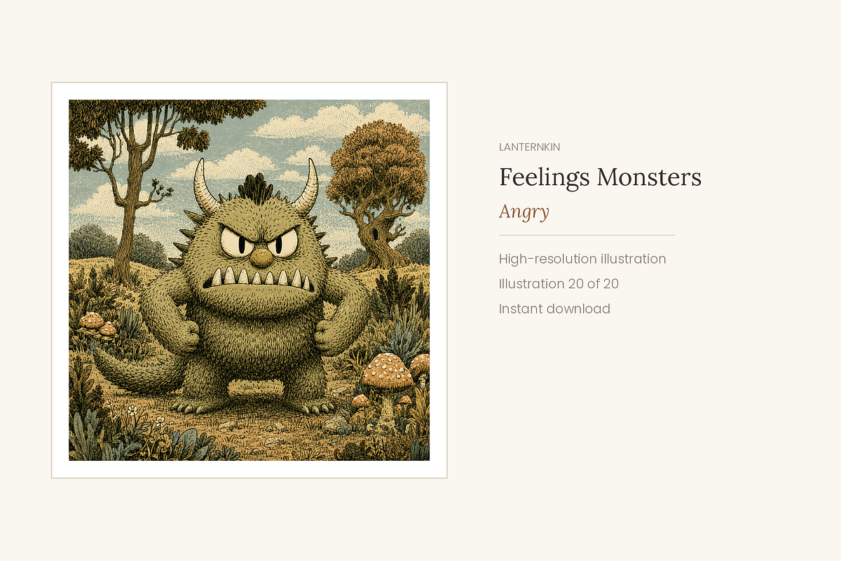 Feelings Monsters Clip Art, 20, an Education Illustration by LanternkinStudio (Photo 12 of 13)