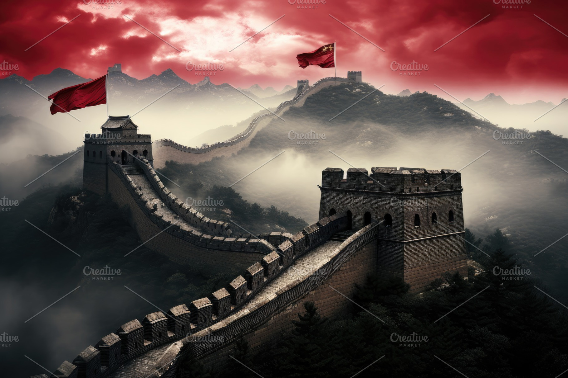 The painting showcases the awe-inspi, a Photo by Iftikhar Alam