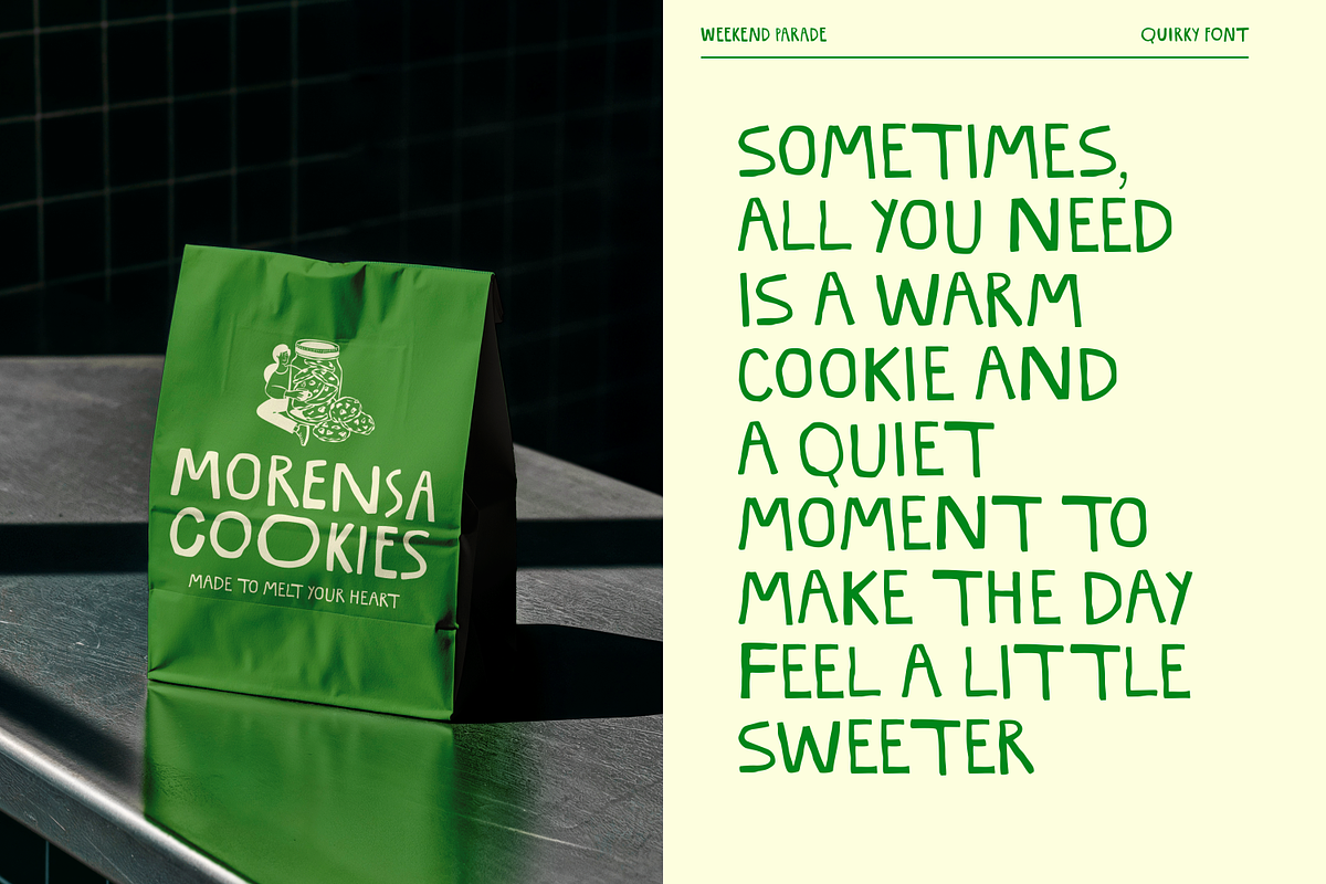 Weekend Parade – Quirky Font, a Handwritten Font by shineink.designlab (Photo 5 of 12)