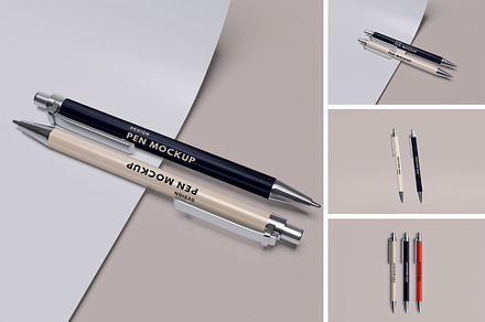 Floating Pens Mockup, a Pens & Pencil Mockup by swsi-studio