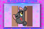 BLACK CAT EMOTES, an Animal Illustration by YUNGMOTS (Thumbnail 6 of 6)