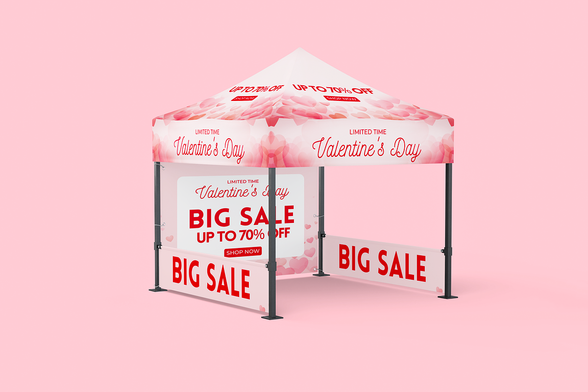 Outdoor Canopy Tent Mockup Set, an Advertising Mockup by Se٧enStudio (Photo 2 of 8)