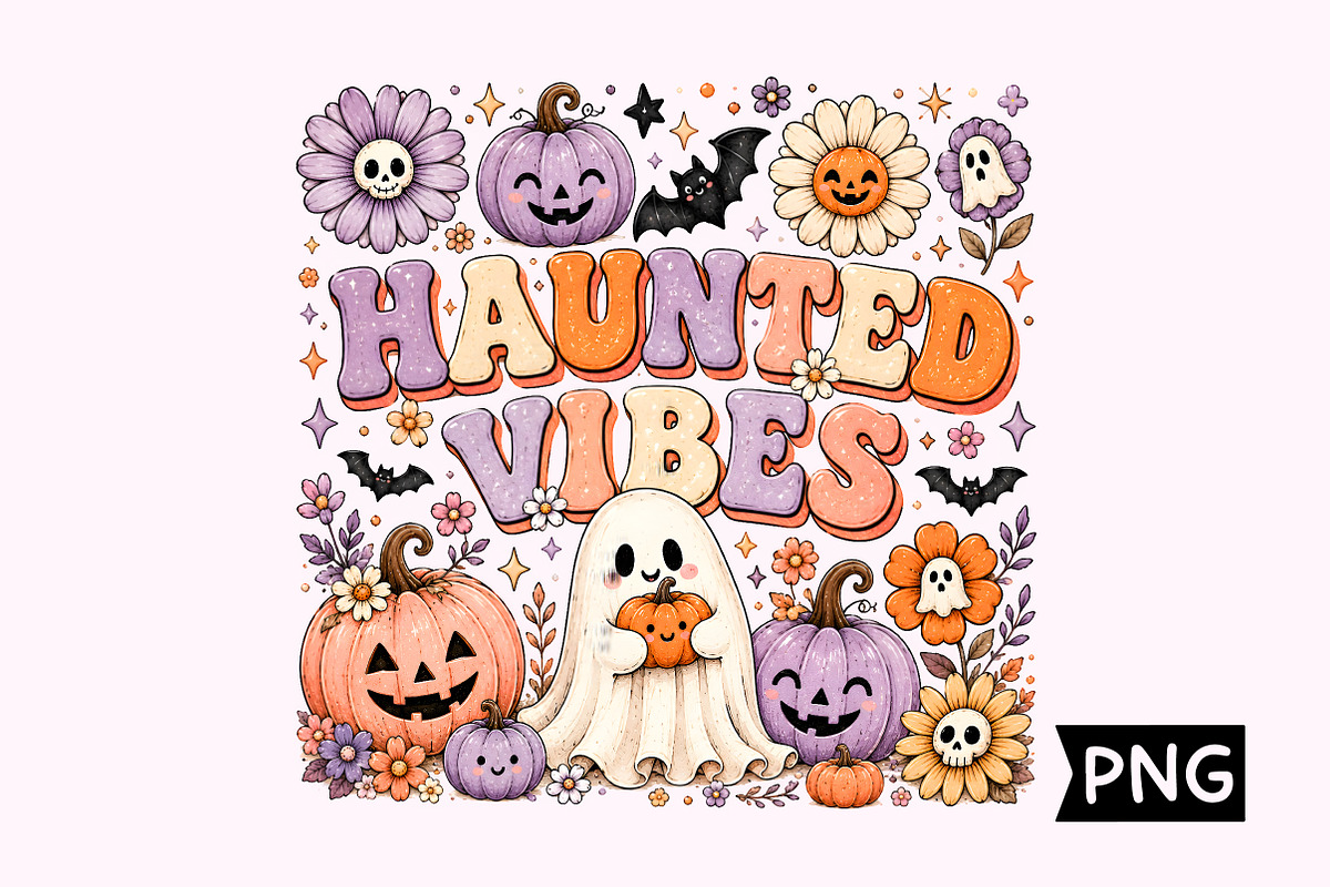 Pastel Halloween Ghost PNG, a Seasonal Illustration by Creative Art (Photo 1 of 3)