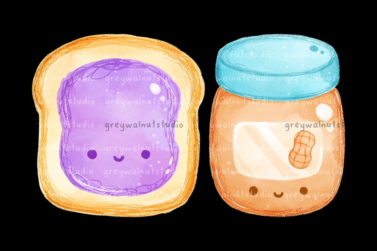 Sketchy Pbj Clipart, an Education Illustration by greywalnutstudio (Photo 4 of 4)