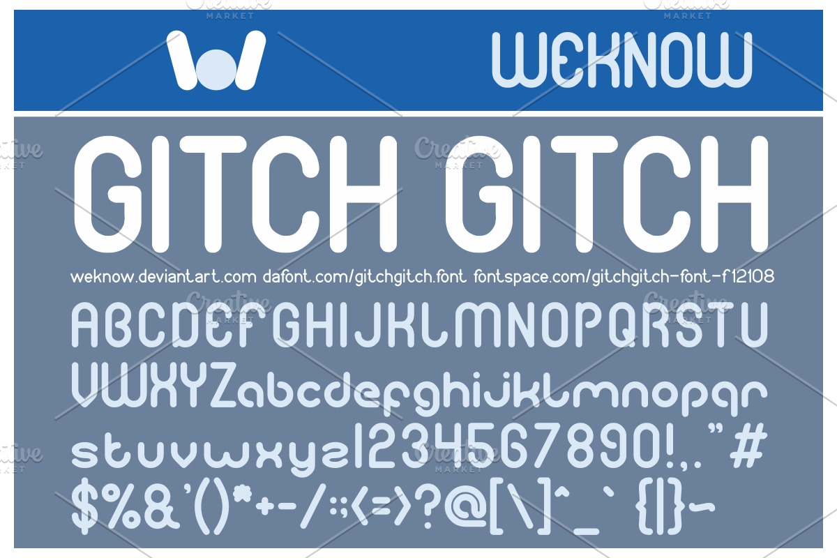 gitch gitch font preview 2