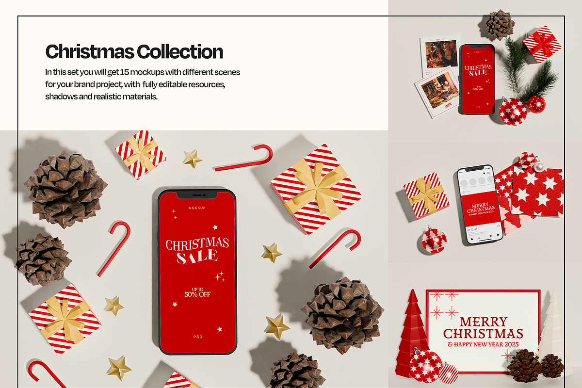 Christmas Mockup Bundle, a Packaging Mockup by Mego-studio (Photo 3 of 11)